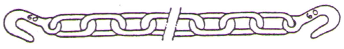 Schalungsspannkette beidseitig mit Zugkettenhaken, Stärke 5,5 mm, Länge